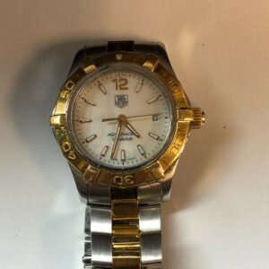 TAG Heuer AQUARACER WAF1424 de acero inoxidable para mujer + reloj de oro de 18 k RUNS 
