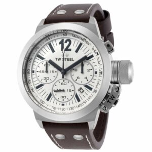 TW Steel CEO Canteen Reloj con correa de cuero con cronógrafo para hombre - CE1007 NUEVO
