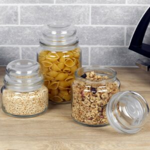 Tarro de almacenamiento de alimentos de dulces de vidrio transparente retro con tapa torcida Electrodomésticos de cocina  
