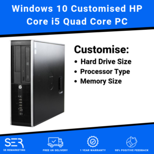 Windows 10 Customised HP Core i5 Quad Core 16GB / 8GB DDR3 Desktop PC Computers